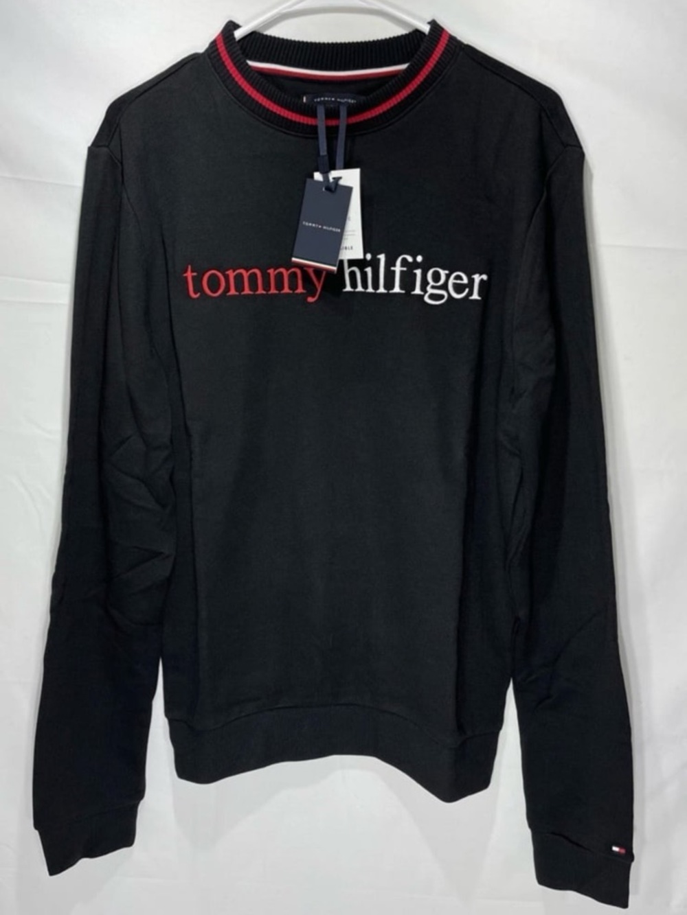 TOMMY HILFIGER Men’s Track Top Black Sweater